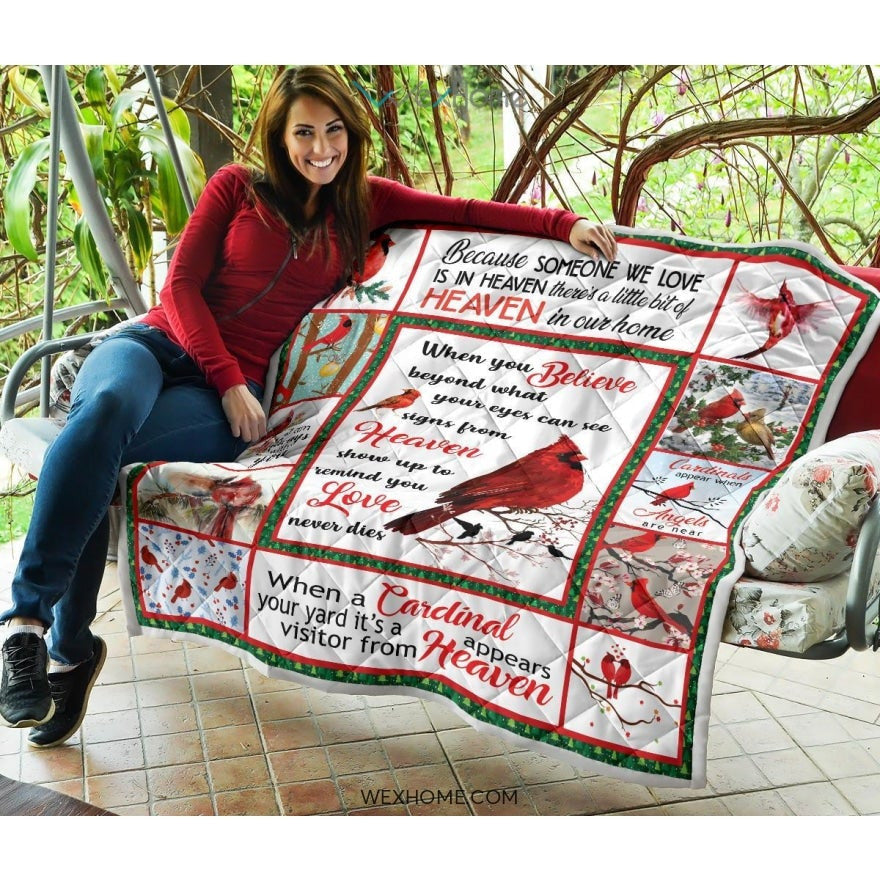 WEXHOME I Am Always With You Cardinal Premium Quilt