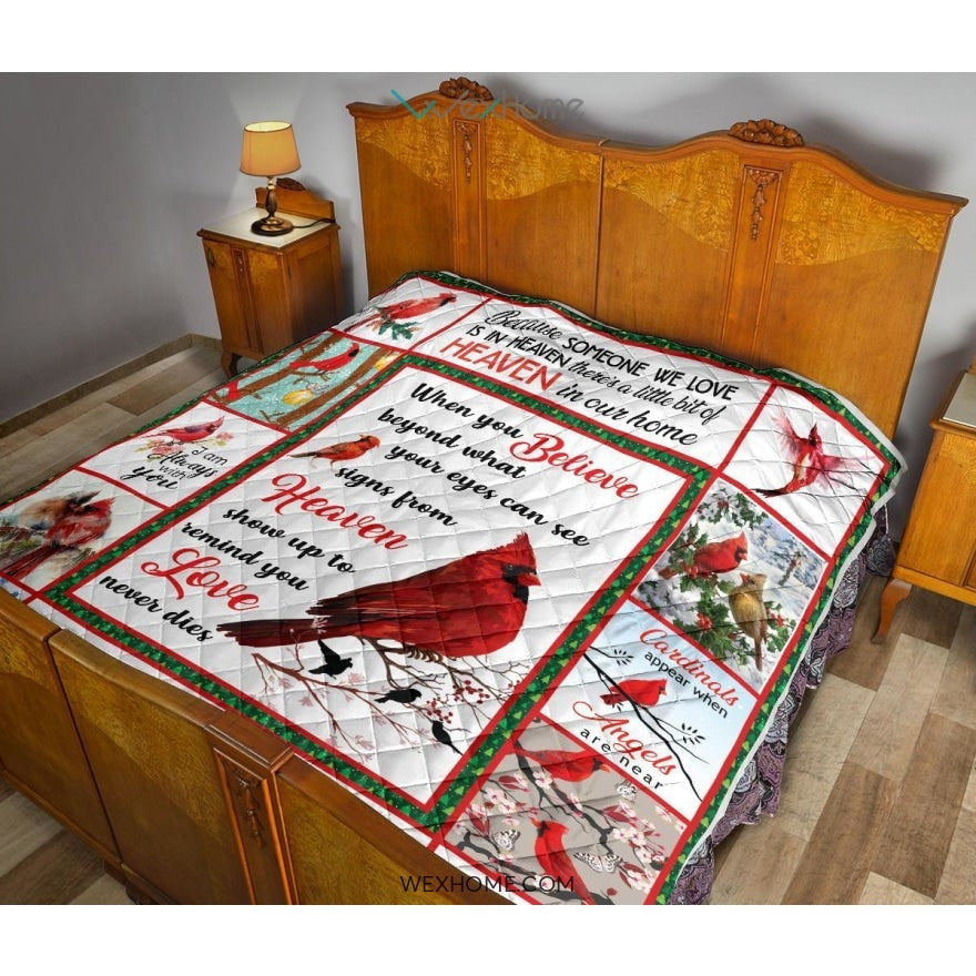WEXHOME I Am Always With You Cardinal Premium Quilt