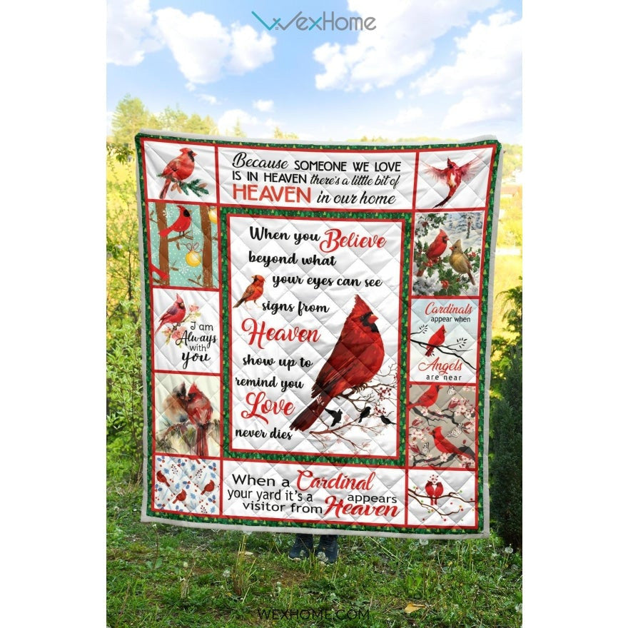 WEXHOME I Am Always With You Cardinal Premium Quilt