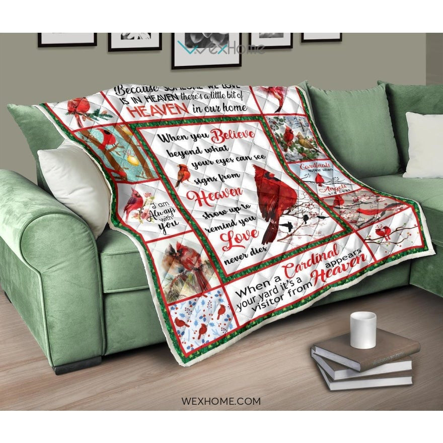 WEXHOME I Am Always With You Cardinal Premium Quilt