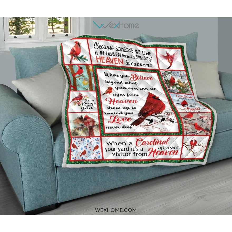 WEXHOME I Am Always With You Cardinal Premium Quilt