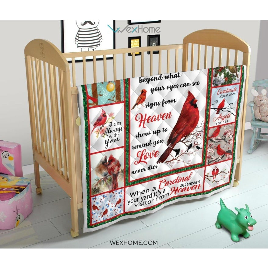 WEXHOME I Am Always With You Cardinal Premium Quilt