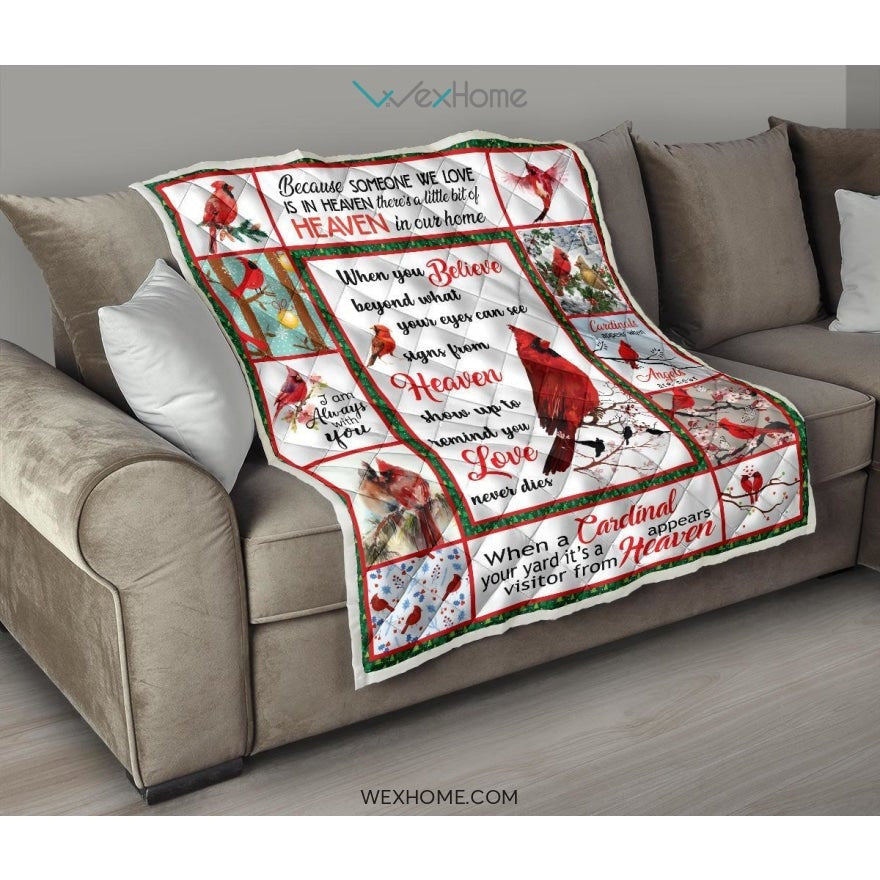 WEXHOME I Am Always With You Cardinal Premium Quilt