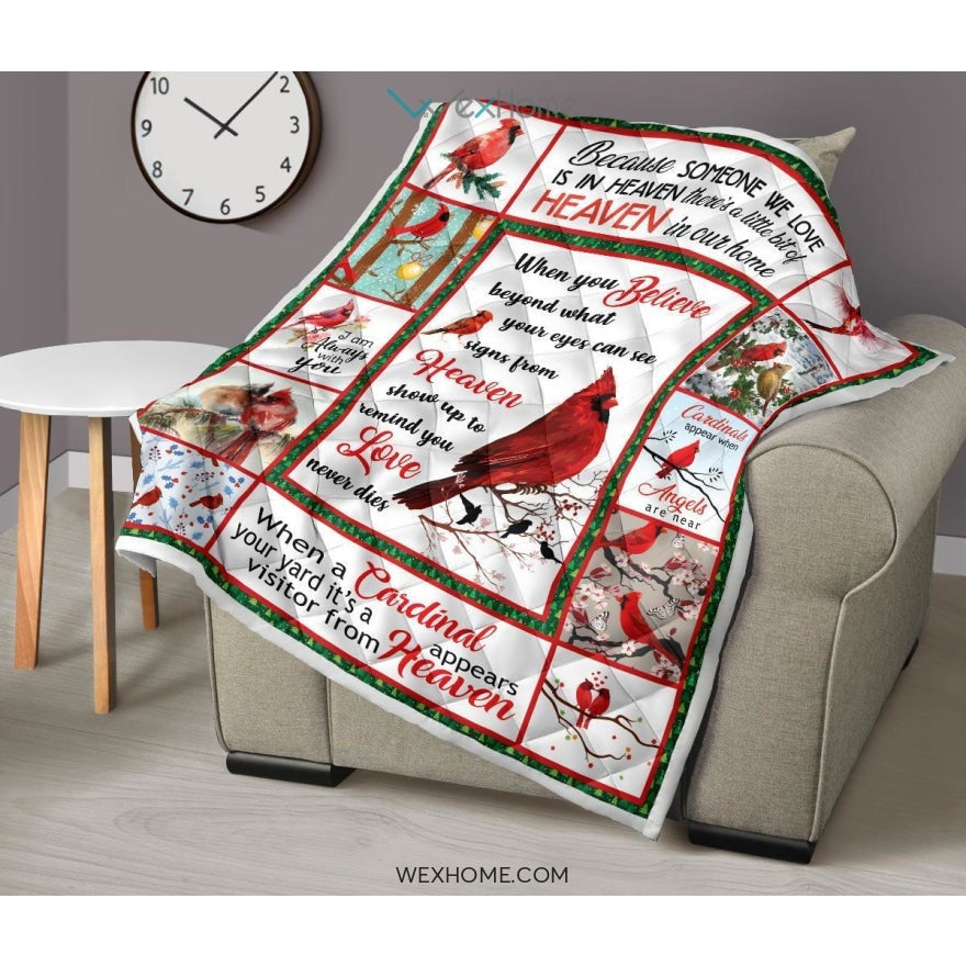 WEXHOME I Am Always With You Cardinal Premium Quilt