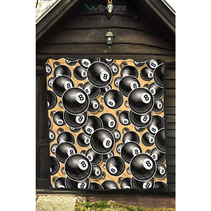 Billiard Ball Pattern Print Design 04 Premium Quilt