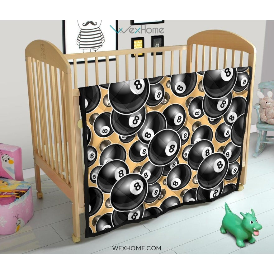 Billiard Ball Pattern Print Design 04 Premium Quilt