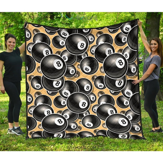 Billiard Ball Pattern Print Design 04 Premium Quilt