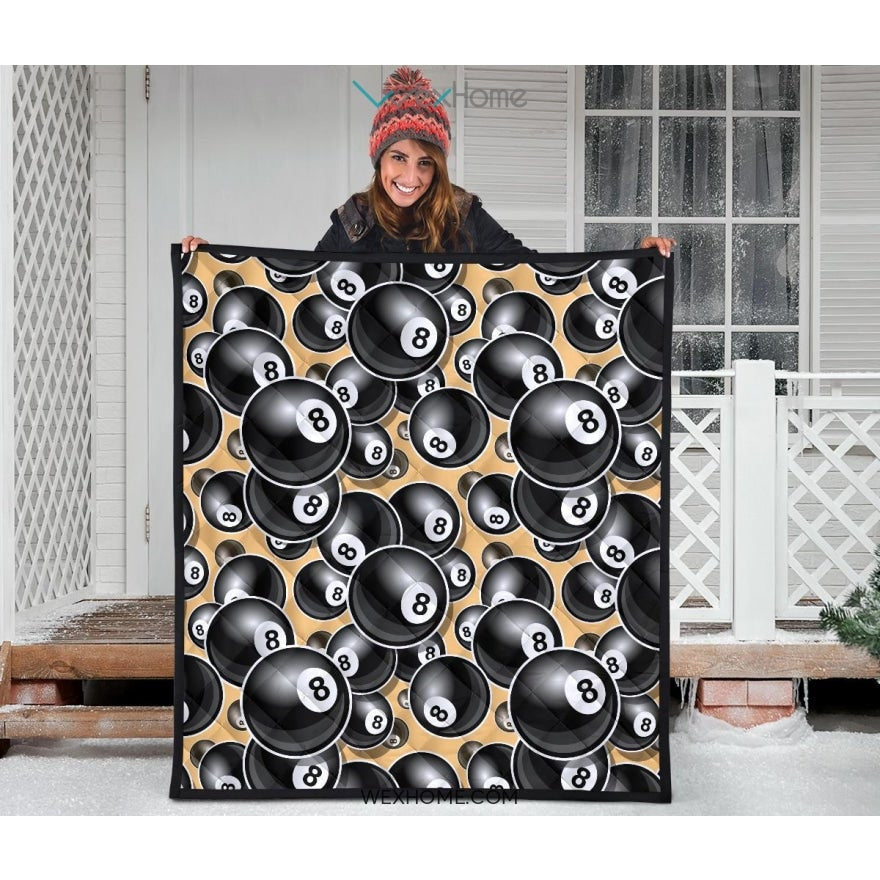 Billiard Ball Pattern Print Design 04 Premium Quilt