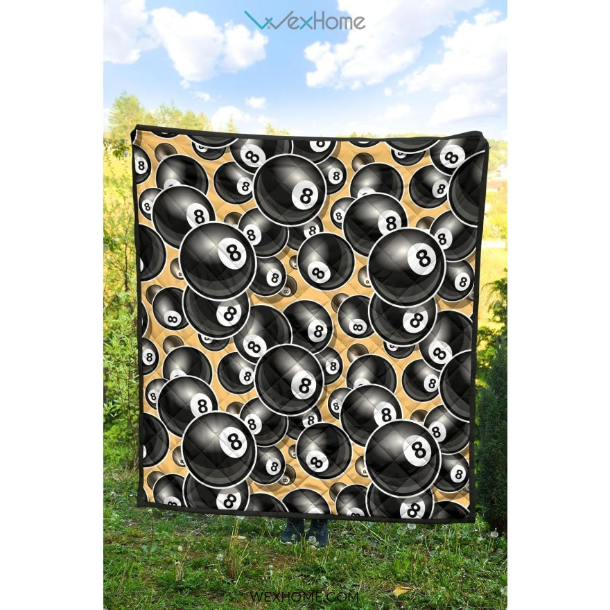 Billiard Ball Pattern Print Design 04 Premium Quilt