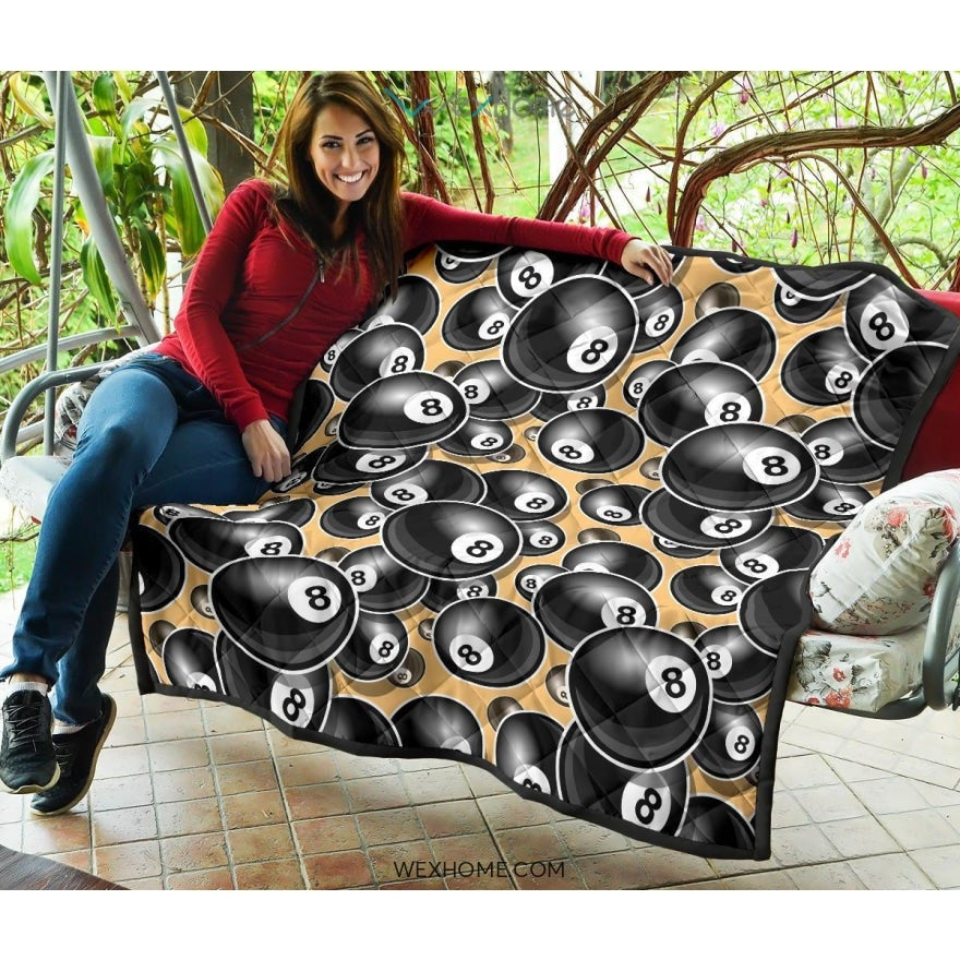 Billiard Ball Pattern Print Design 04 Premium Quilt