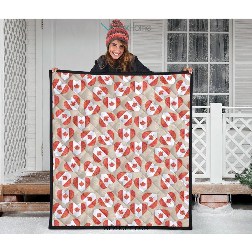 Canada Pattern Print Design 01 Premium Quilt