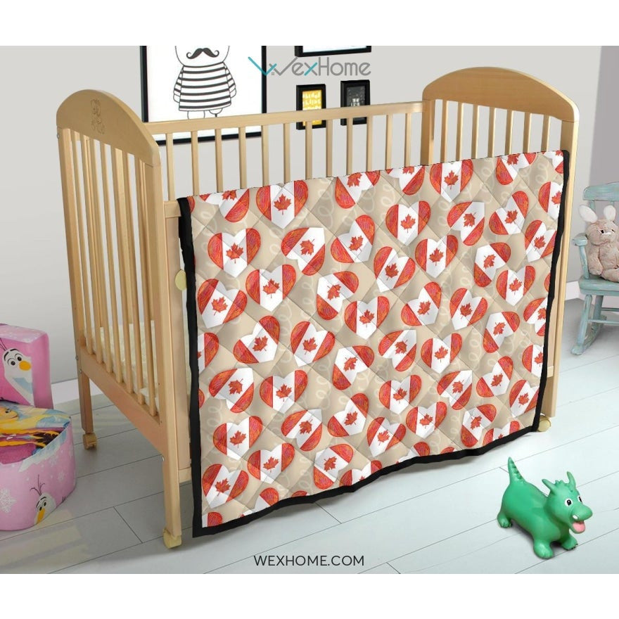 Canada Pattern Print Design 01 Premium Quilt