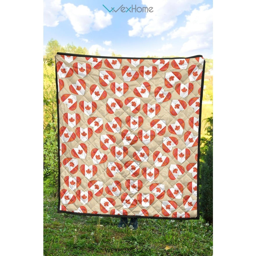 Canada Pattern Print Design 01 Premium Quilt