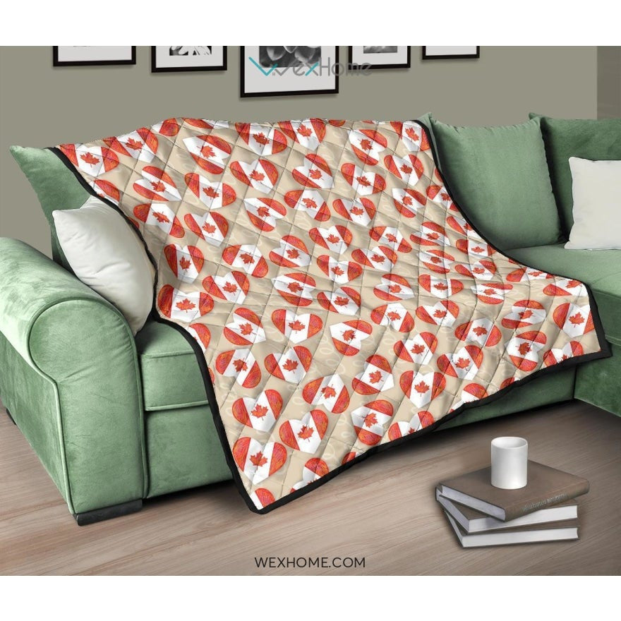 Canada Pattern Print Design 01 Premium Quilt