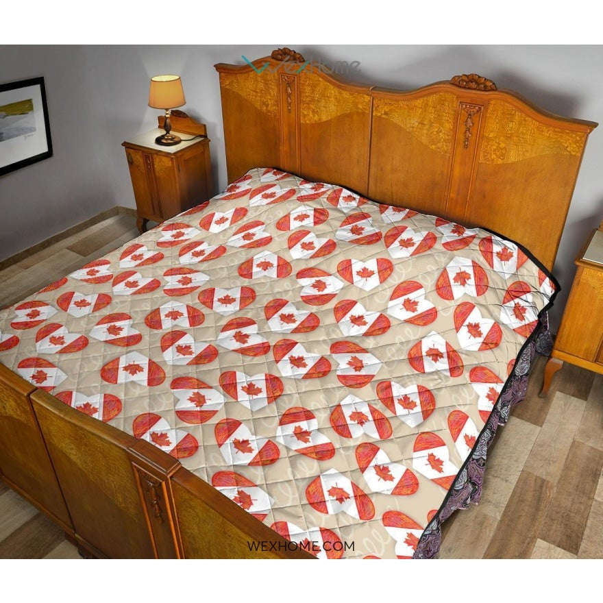 Canada Pattern Print Design 01 Premium Quilt