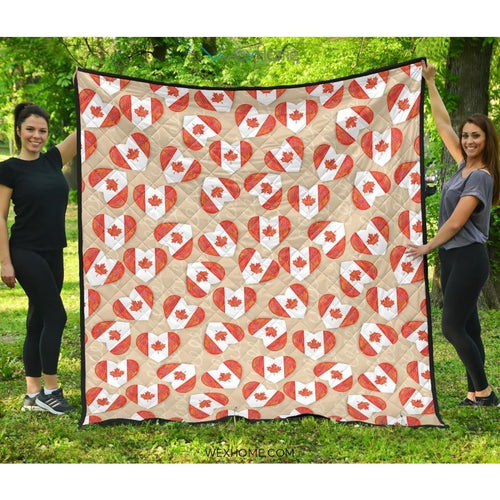 Canada Pattern Print Design 01 Premium Quilt