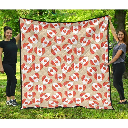 Canada Pattern Print Design 01 Premium Quilt
