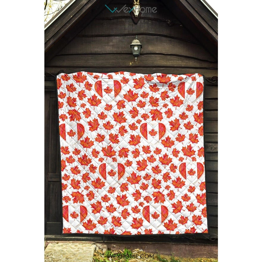 Canada Pattern Print Design 02 Premium Quilt