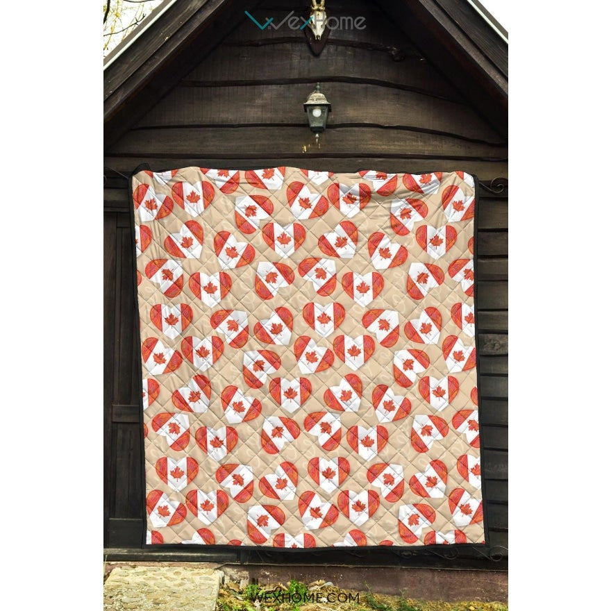 Canada Pattern Print Design 01 Premium Quilt