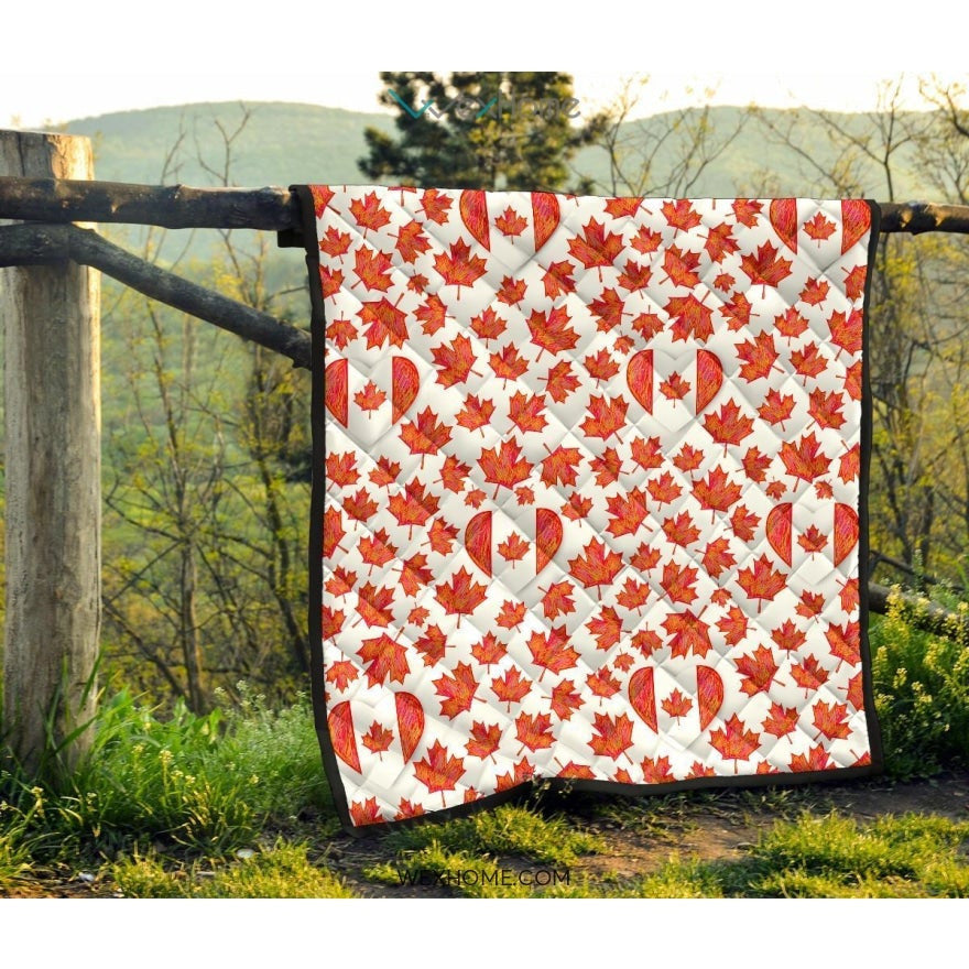 Canada Pattern Print Design 02 Premium Quilt
