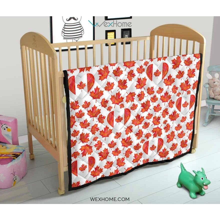Canada Pattern Print Design 02 Premium Quilt