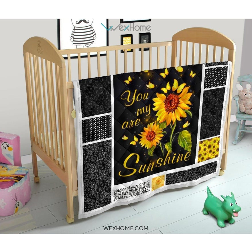 You Are My Sunshine Sunflower Mom Premium Quilt