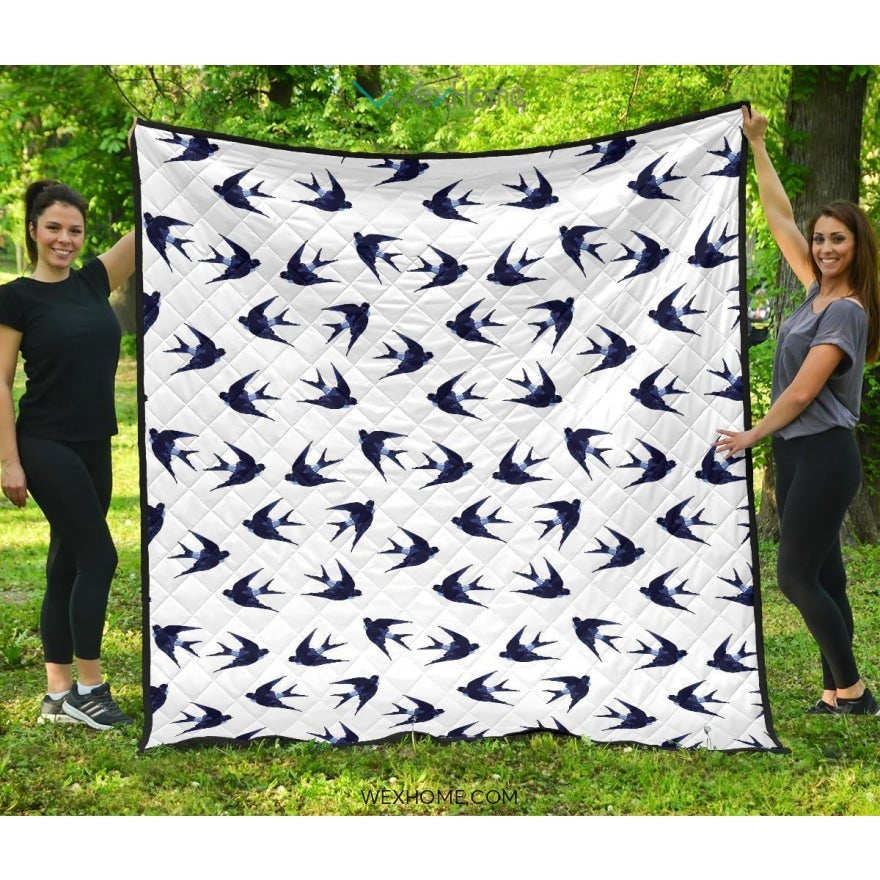 Swallow Pattern Print Design 03 Premium Quilt