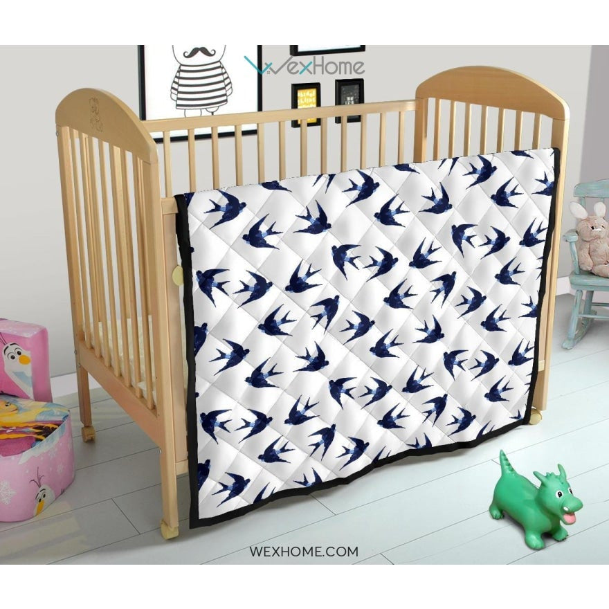 Swallow Pattern Print Design 03 Premium Quilt