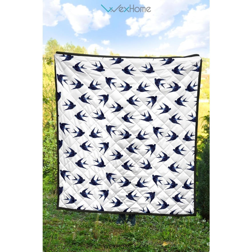 Swallow Pattern Print Design 03 Premium Quilt