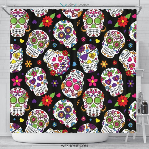 Sugar Skull Shower Curtain