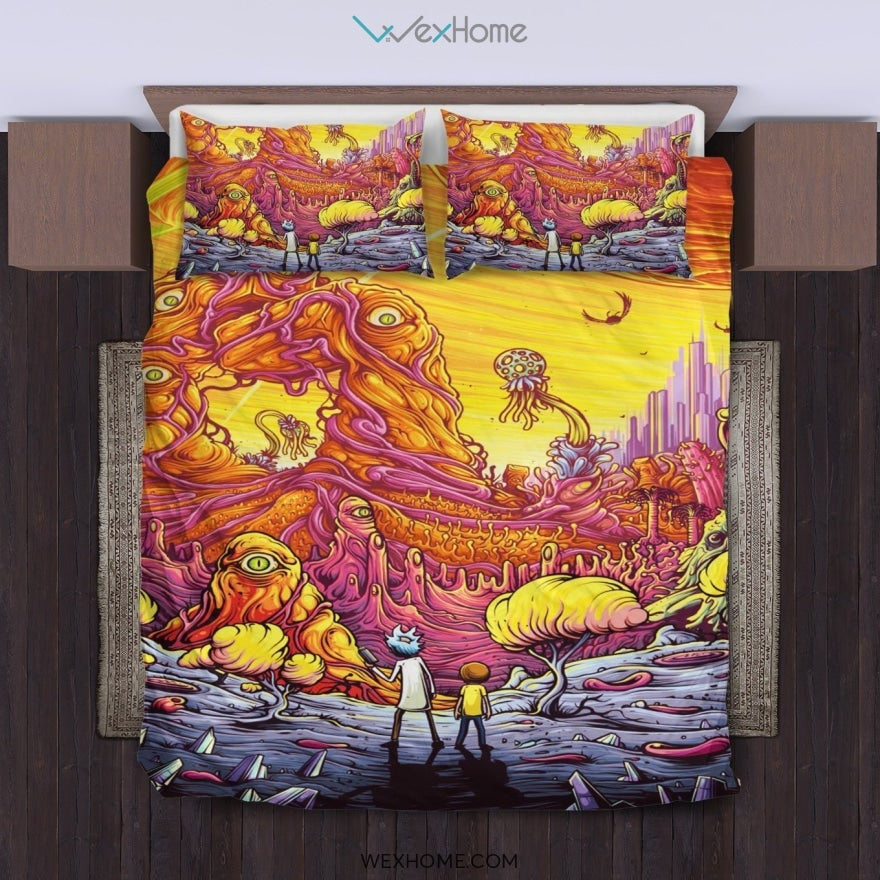 Rick And Morty Bedding Set 4 - duvet cover and pillowcase set - Unique Design Amazing Gift