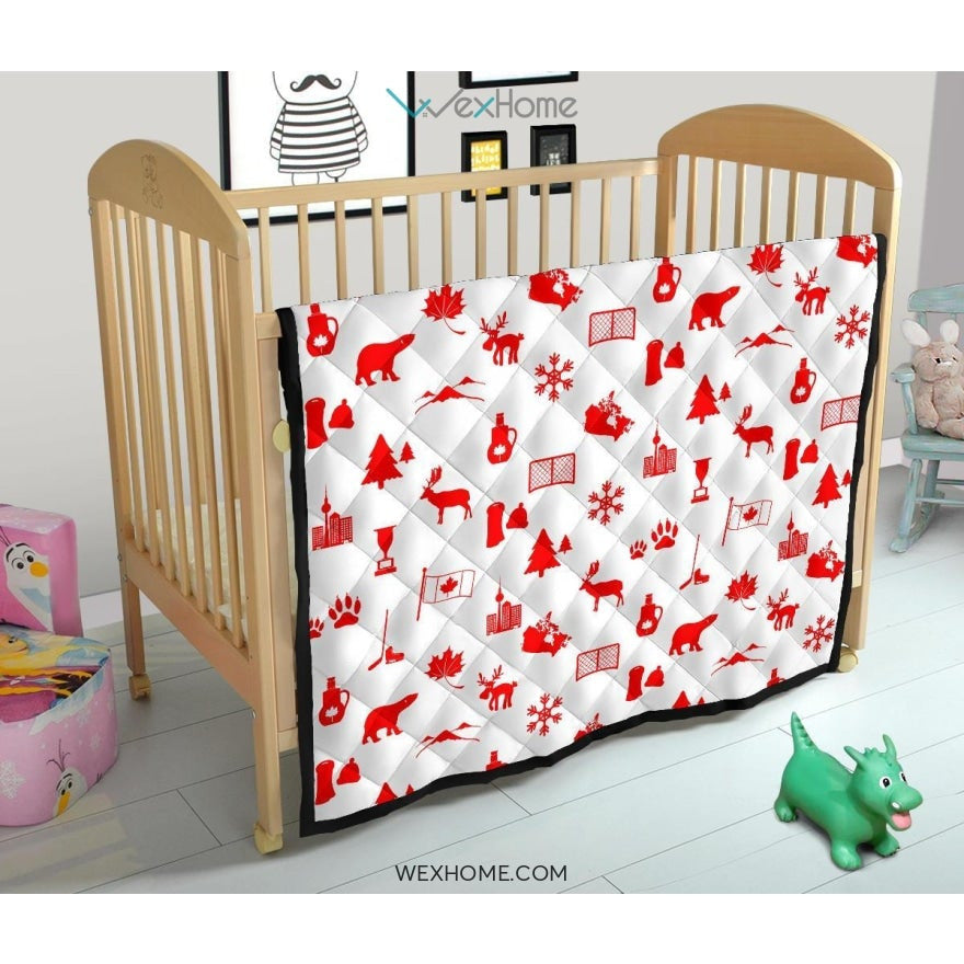 Canada Pattern Print Design 04 Premium Quilt