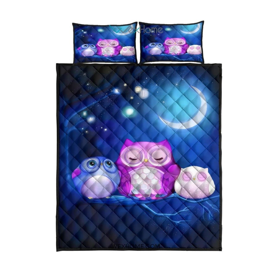 Owl Quilt Bed Sets - Unique Design Amazing Gift