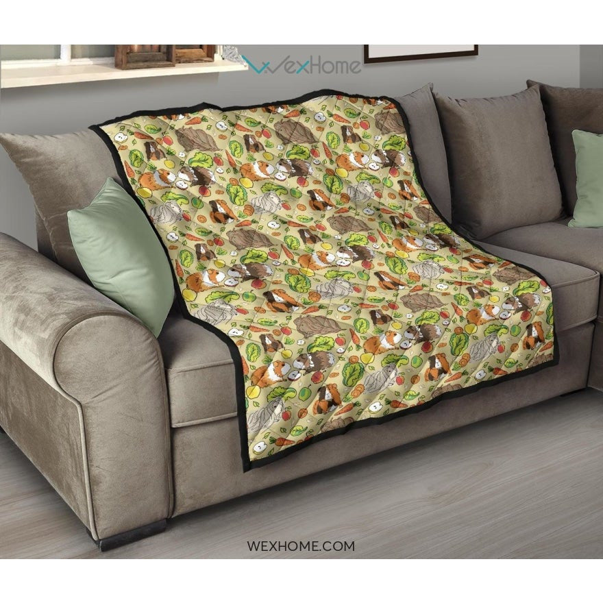 Guinea Pig Pattern Print Design 04 Premium Quilt