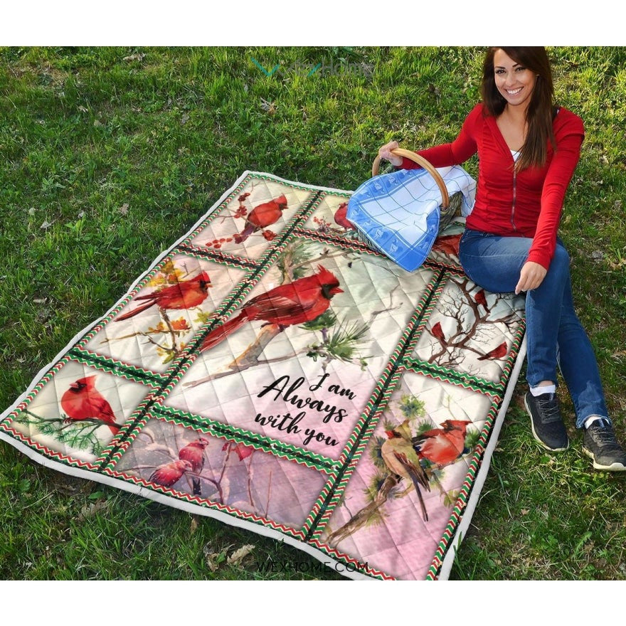 WEXHOME I Am Always With You Cardinal Premium Quilt