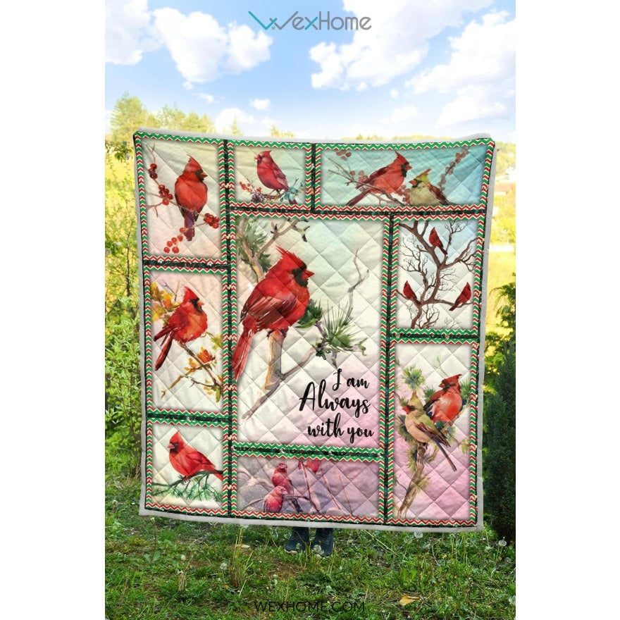 WEXHOME I Am Always With You Cardinal Premium Quilt