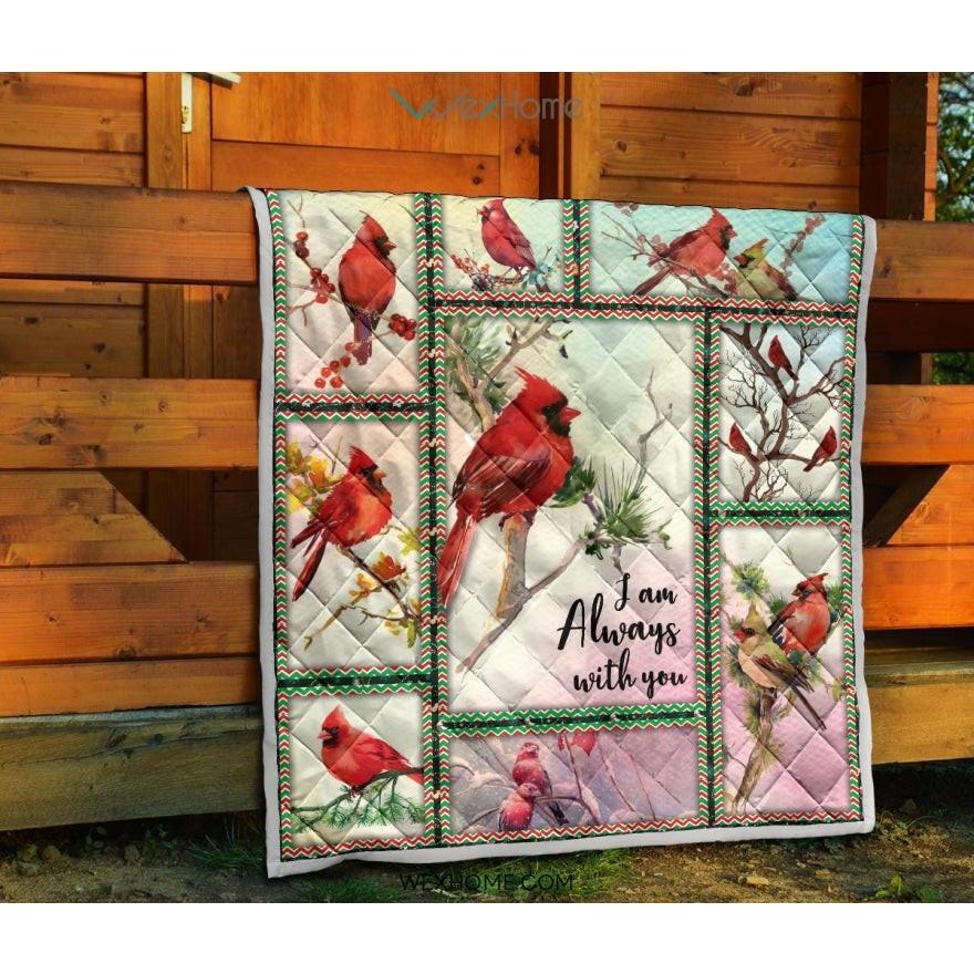 WEXHOME I Am Always With You Cardinal Premium Quilt