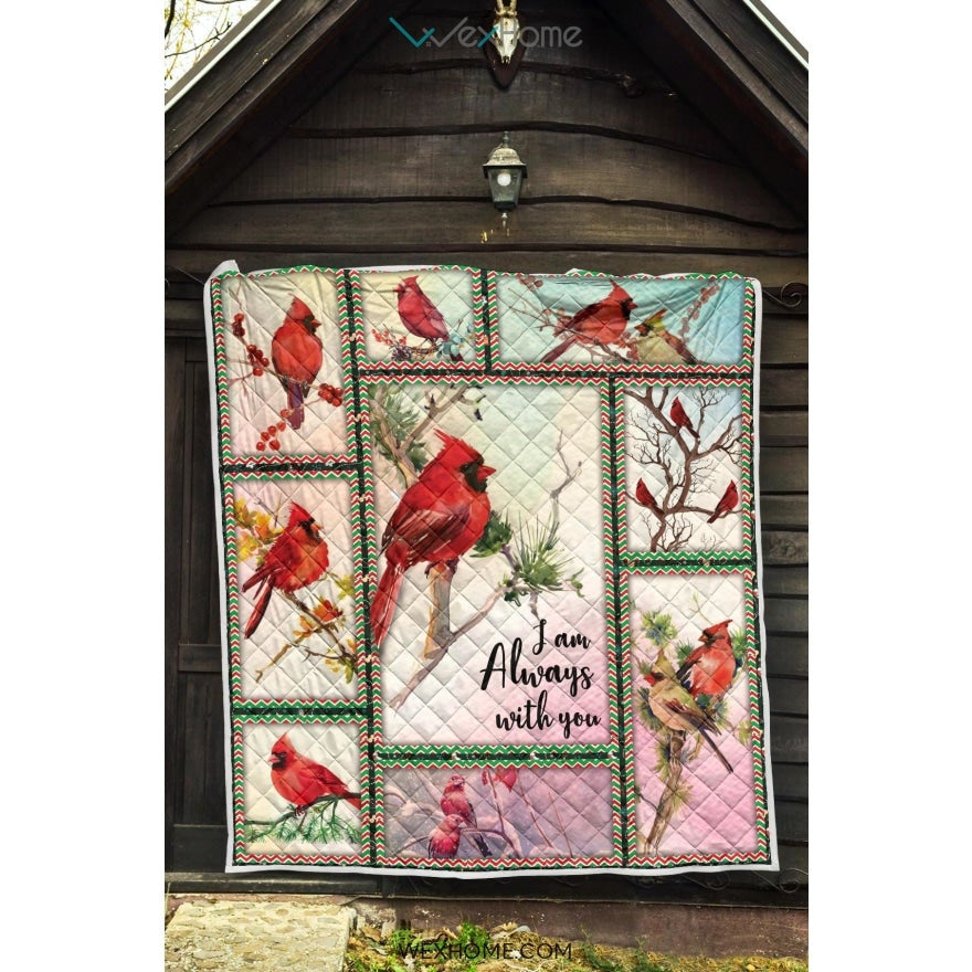 WEXHOME I Am Always With You Cardinal Premium Quilt