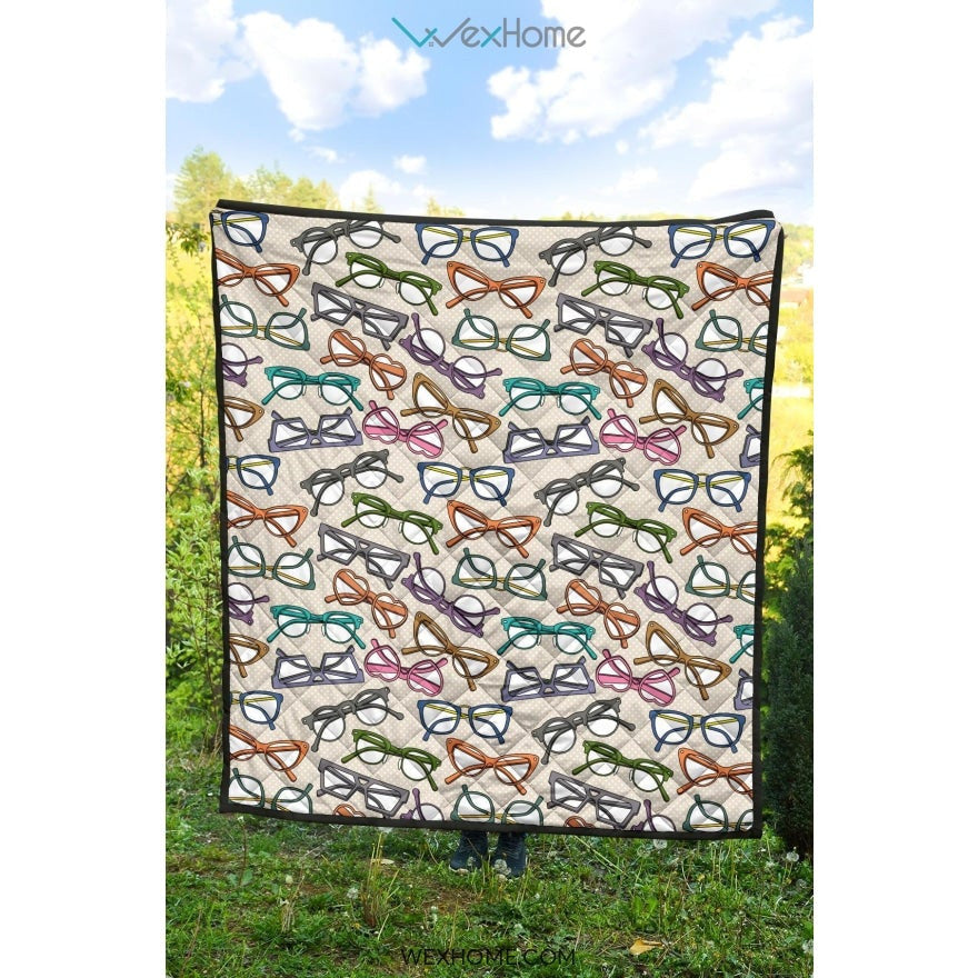 Sun Glasses Pattern Print Design 01 Premium Quilt
