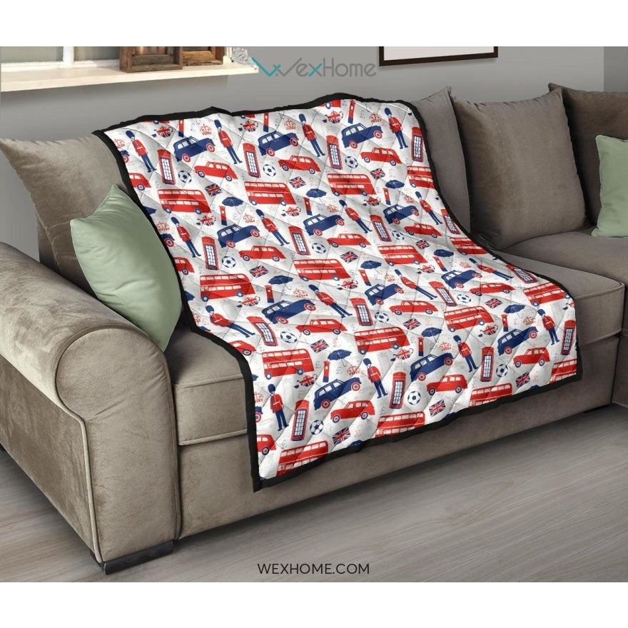 British Pattern Print Design 03 Premium Quilt
