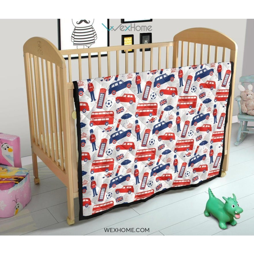 British Pattern Print Design 03 Premium Quilt