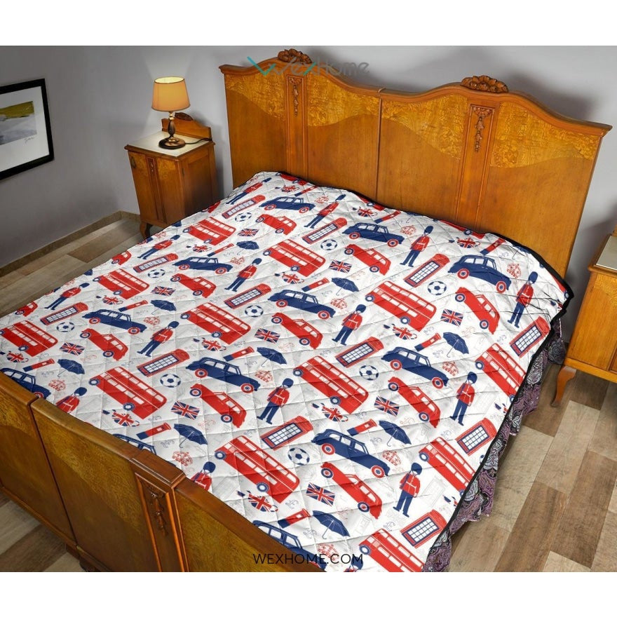 British Pattern Print Design 03 Premium Quilt