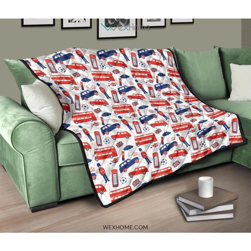 British Pattern Print Design 03 Premium Quilt