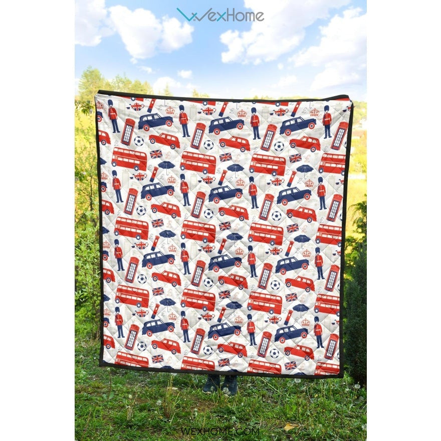 British Pattern Print Design 03 Premium Quilt