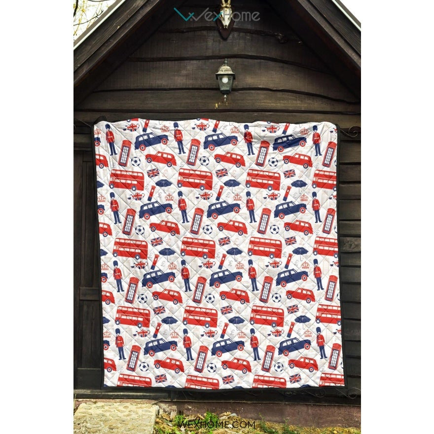 British Pattern Print Design 03 Premium Quilt