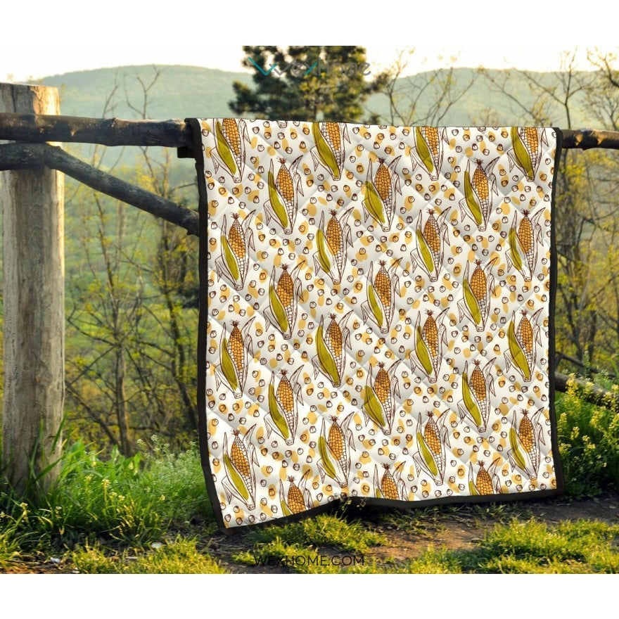 Corn Pattern Print Design 02 Premium Quilt