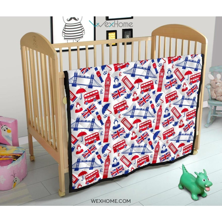 British Pattern Print Design 01 Premium Quilt
