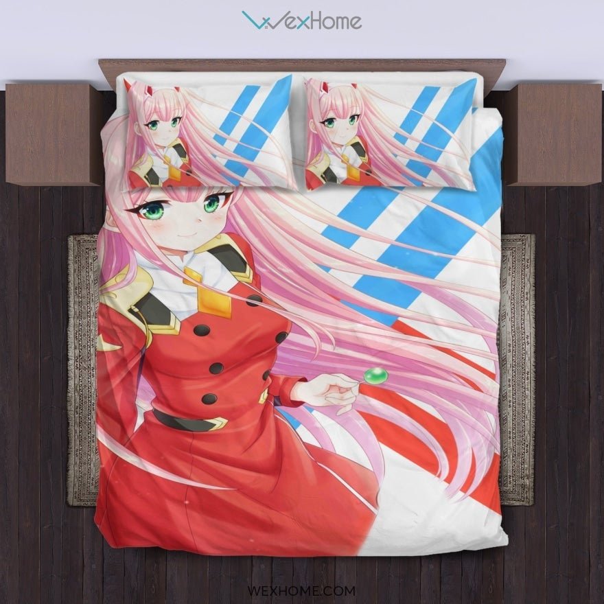 Zero Two Bedding Set - duvet cover and pillowcase set - Unique Design Amazing Gift