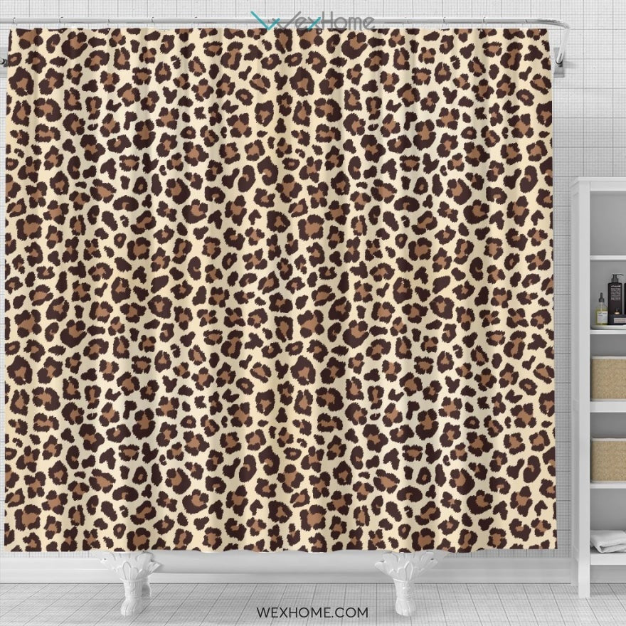 Leoparde Art Print Unique Design Shower Curtain