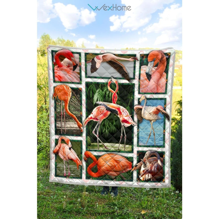 WEXHOME 3D Flamingo Premium Quilt